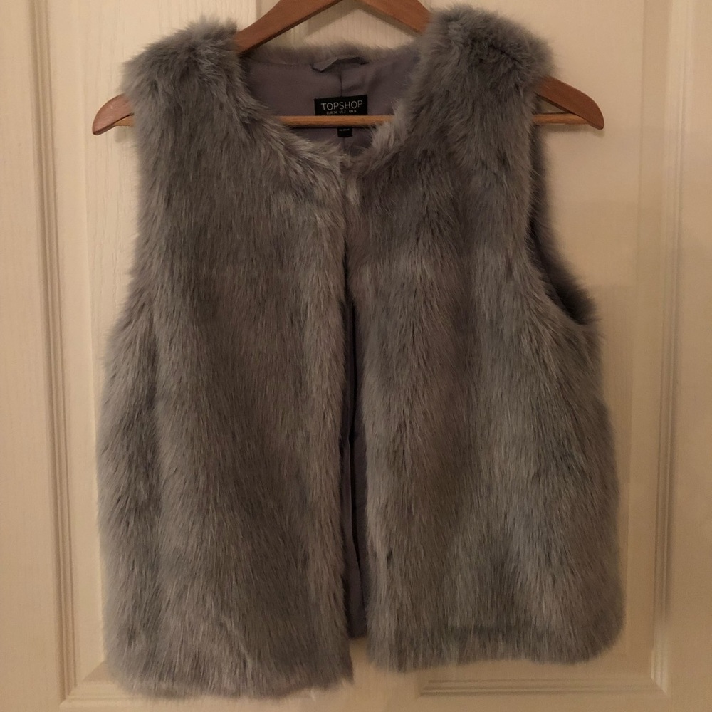 Topshop faux fur vest